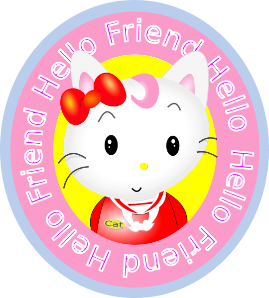 friend clip art. Hello Friend Cat clip art