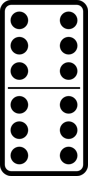 Domino Set 27 clip art - vector clip art online, royalty free ...