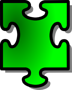 Green Jigsaw Piece 15 Clip Art