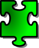 Green Jigsaw Piece 15 Clip Art