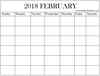 Blank February Calendar Image