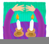 Shabbat Candle Lighting Clipart Image