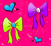 Bg Cute Bows And Hearts Image