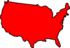 Red Map Usa Clip Art