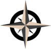 Tan Compass Rose Clip Art