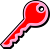 Pink Key Clip Art