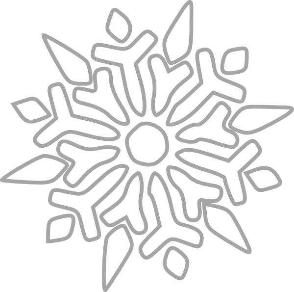 snowflake clipart free black white - photo #2