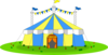 Yellow & Blue Big Circus Tent 2 Clip Art