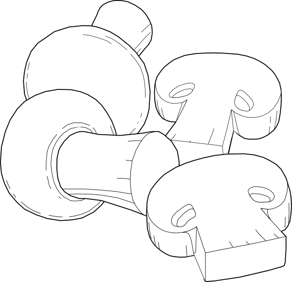 mushroom clipart black and white - photo #8