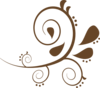 Brown Paisley Swash Clip Art