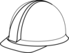 White Hard Hat No Shadow Clip Art