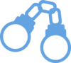 Handcuffs Light Blue Cartoon Closed Clip Art