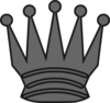 Gray Queen Crown Clip Art