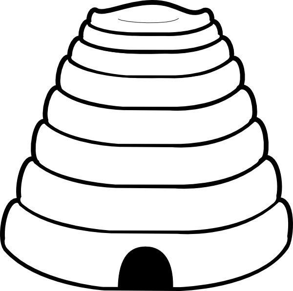 beehive clipart black and white - photo #3
