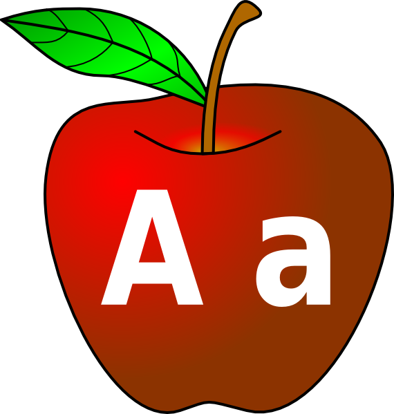 Apple With A A Clip Art At Clker Com Vector Clip Art Online Royalty Free Public Domain