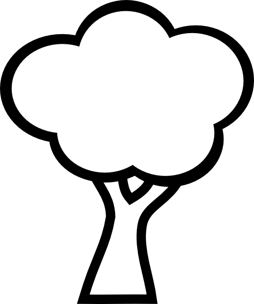 tree clip art free black and white - photo #2