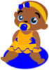 Blue &yellow Baby Clip Art