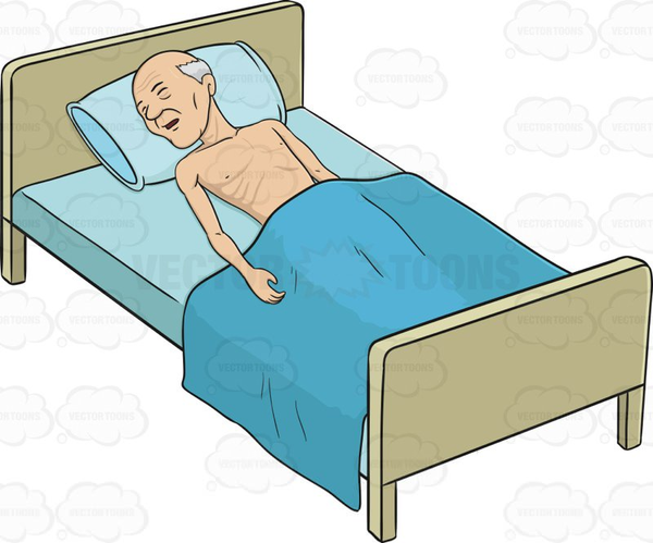 Free Clipart Cartoon Of Old Man In A Hospital Bed | Free Images at   - vector clip art online, royalty free & public domain