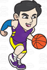 Dribbling Basketball Clipart Image