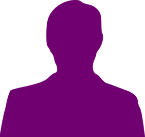 Purple Man Sillhouette Clip Art
