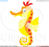 Free Cartoon Seahorse Clipart Image