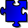 Blue Jigsaw Piece Clip Art