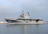 Uss Tarawa (lha 1) Heads Toward Her Berth Image