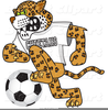 Cat Playing Soccer Clipart Image