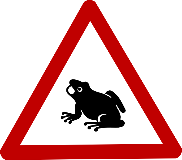 Frog Cautio Sign Clip Art at Clker.com - vector clip art online