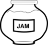 Jam Jar Outline Clip Art