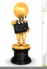Oscar Trophy Clipart Image