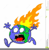 Earth On Fire Clipart Image