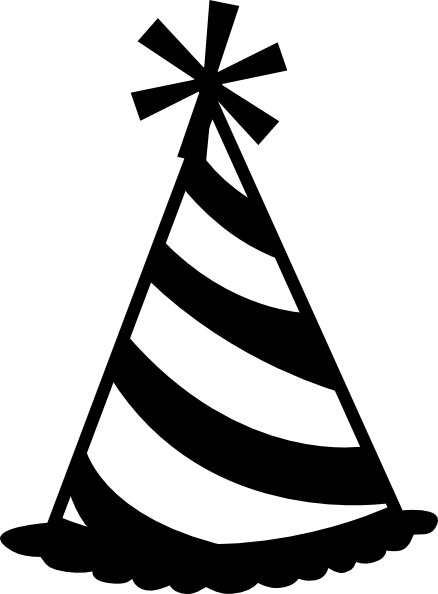 party hat clipart black and white - photo #2