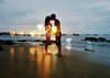 Beach Bokeh Couple Cute Hearts Love Favim Com Image