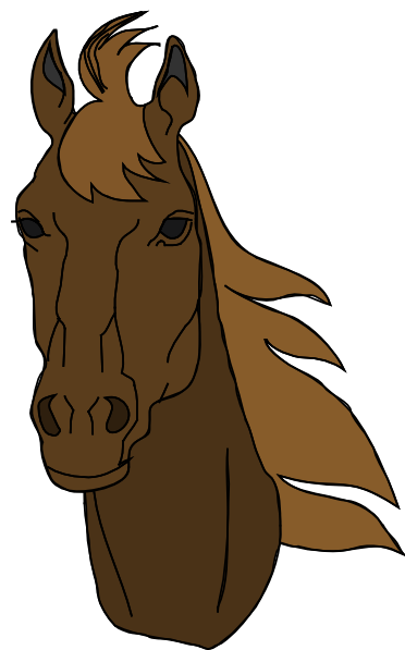 Horse Head Clip Art at  - vector clip art online, royalty free &  public domain