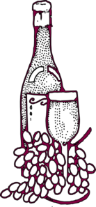 Purple Wine And Glass Clip Art