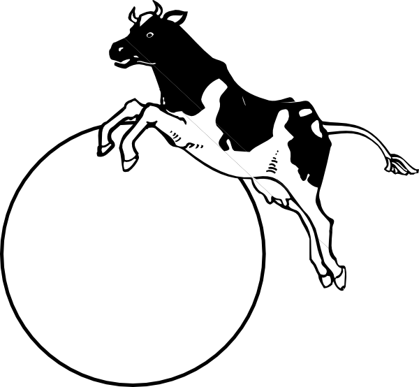 cow jumping clipart - photo #2