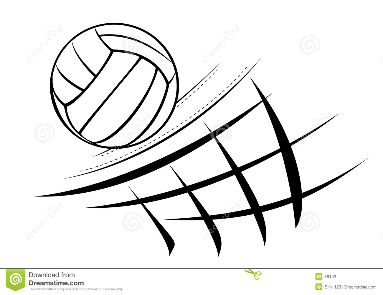 free black and white volleyball clip art - photo #42