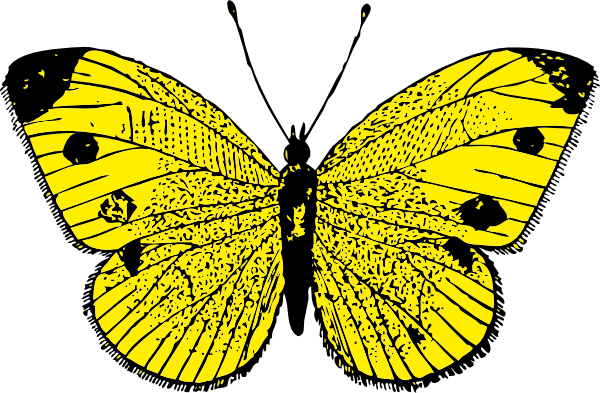 animated butterfly clipart. Yellow Butterfly