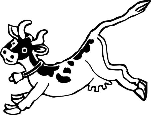 Horses Jumping Drawings. Jumping Cow clip art