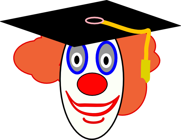 funny clip art. Clown School Graduate clip art