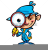 Inspector Eyeglass Cartoon Clipart Image