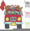 Family Road Trip Clipart Image