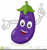 Cartoon Eggplant Clipart Image
