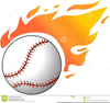 Flaming Softball Clipart Free Image