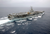 Aerial View Of The Nuclear Powered Aircraft Carrier Uss Harry S. Truman (cvn 75) Image