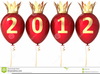 New Year Balloons Clipart Image