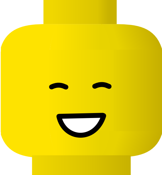 laughing smiley face. Lego clip art