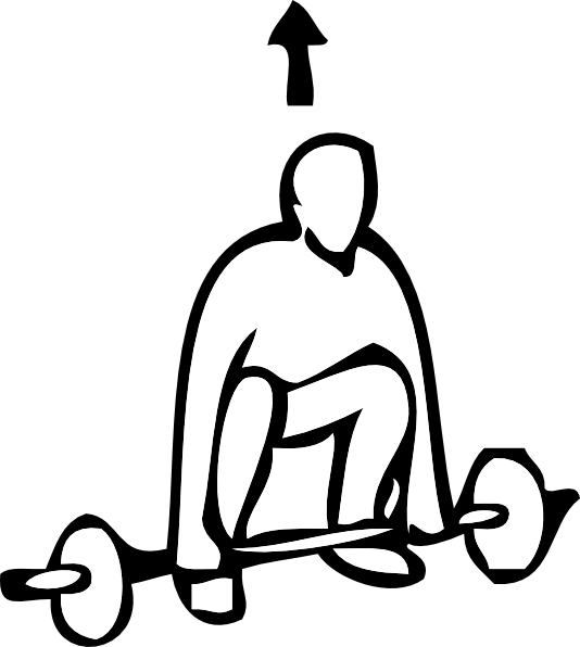 Weight Lifting Outline Sports Clip Art at Clker.com - vector clip art