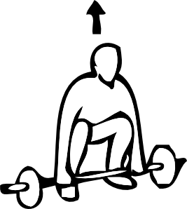 Weight Lifting Outline Sports Clip Art